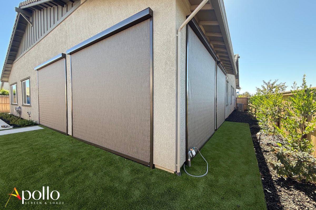 Motorized Bronze Shade Outside View